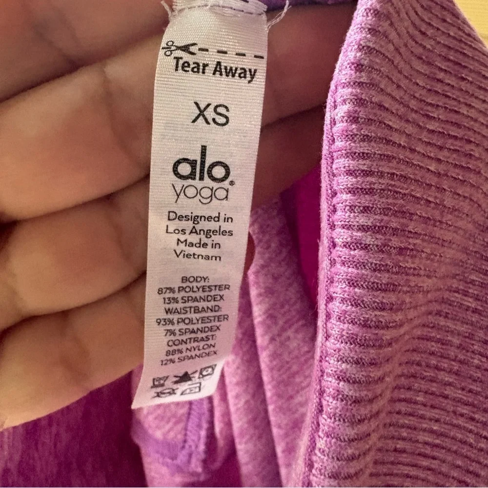 Alo Yoga Alosoft High Waisted leggings in Violet Heather Size XS
